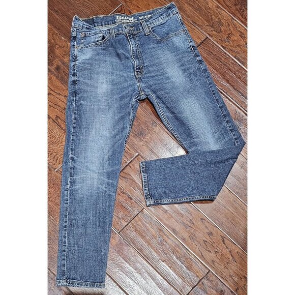 Signature By Levi Strauss & Co. Slim Fit Dark Denim Jeans Men's S37 (33x30) - Picture 1 of 6